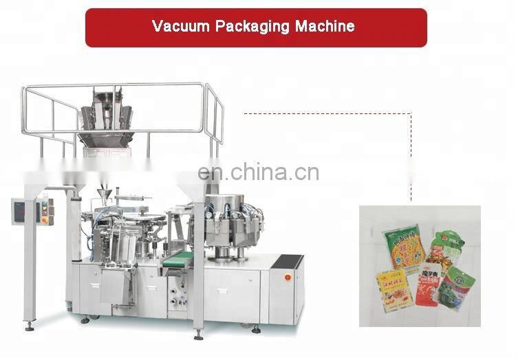 Automatic Rotary Rice Vacuum Food Pouch Packaging Machine