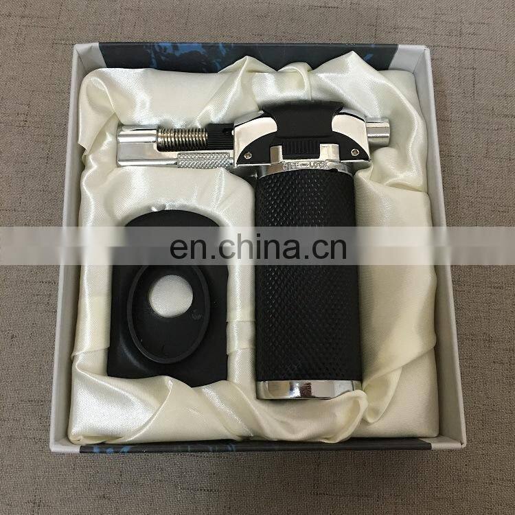 Refillable Adjustable Kitchen Flame Lighter Butane Culinary Torch with Safety Lock for Bake,BBQ(Butane Not Included)