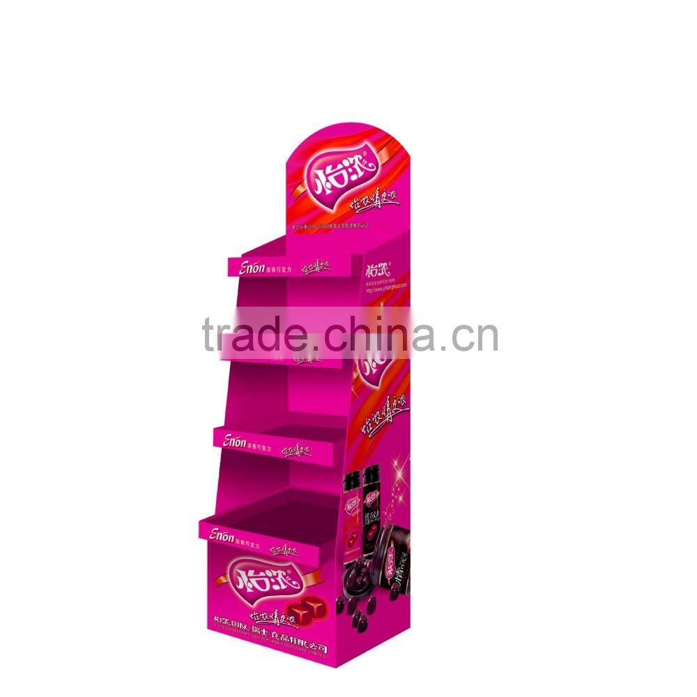 Small appliances flashlight electronics corrugated peg hook floor display stand rack