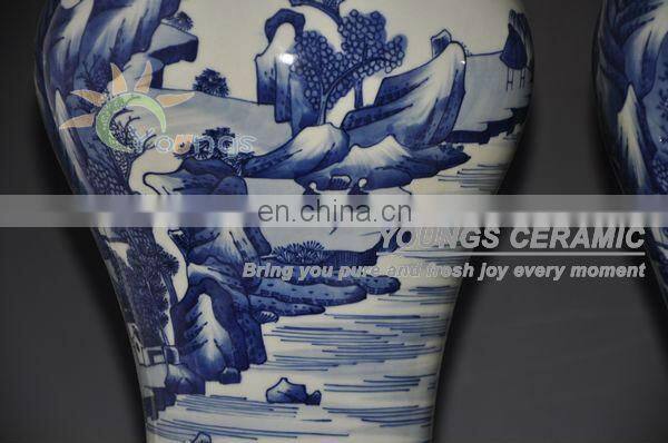 Antique Qing Imitation Chinese Large Porcelain Vases