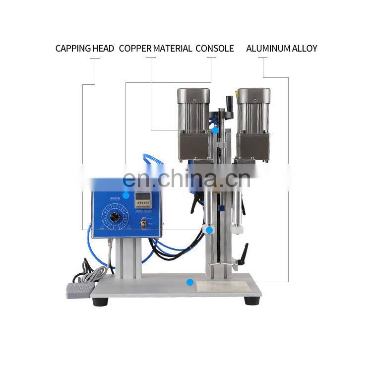 YTK-6100 Semi Automatic Desktop Spray Pump Cap Pneumatic Screw Perfume Bottle Capping Machine