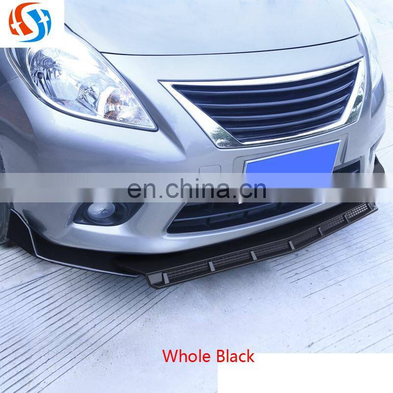 Honghang Factory supply New Style Front Lips, Gloss Black+Red Universal Front Bumper Lips For All Coupes And Sedans