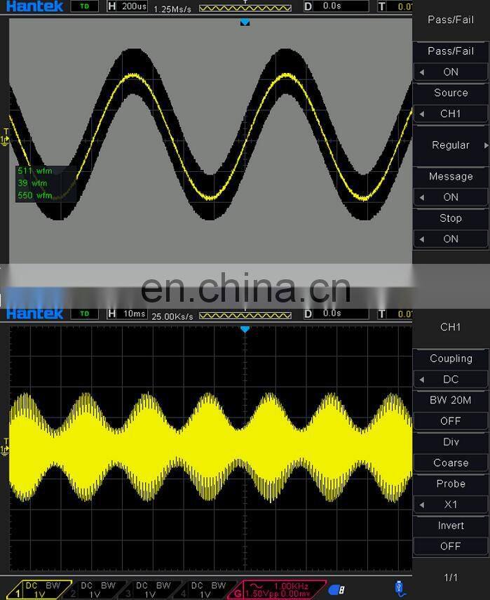 64K 250MHz Bandwidth 1GS/s Sample Rate Range Hantek DSO4254C 4CH Digital Oscilloscope