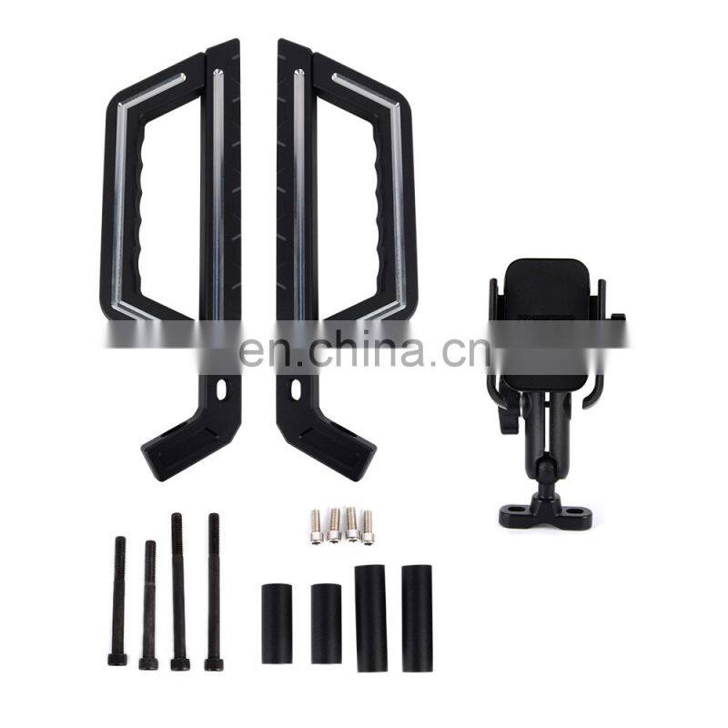 Black A-pillar inner handle for Jeep Wrangler JK 07+ grab handle with phone holder 4x4 accessory maiker manufacturer