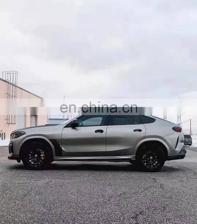 Runde Top Quality Carbon Fiber For BMW X6 G06 Larte Design Style Body Kit Front Lip Rear Bumper Side Skirt Grille Spoiler Hood