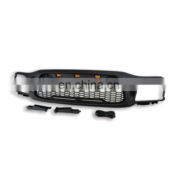 For 2001 2002 2003 2004 Tacoma Black Grill W/ Led Lights Honeycomb Grille