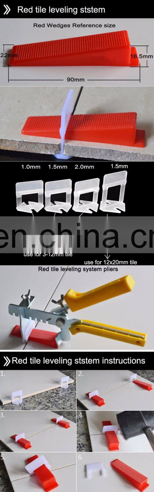 Plastic tile leveling system / clips and wedges ceramic tile leveling /install tools tile leveling system spacer