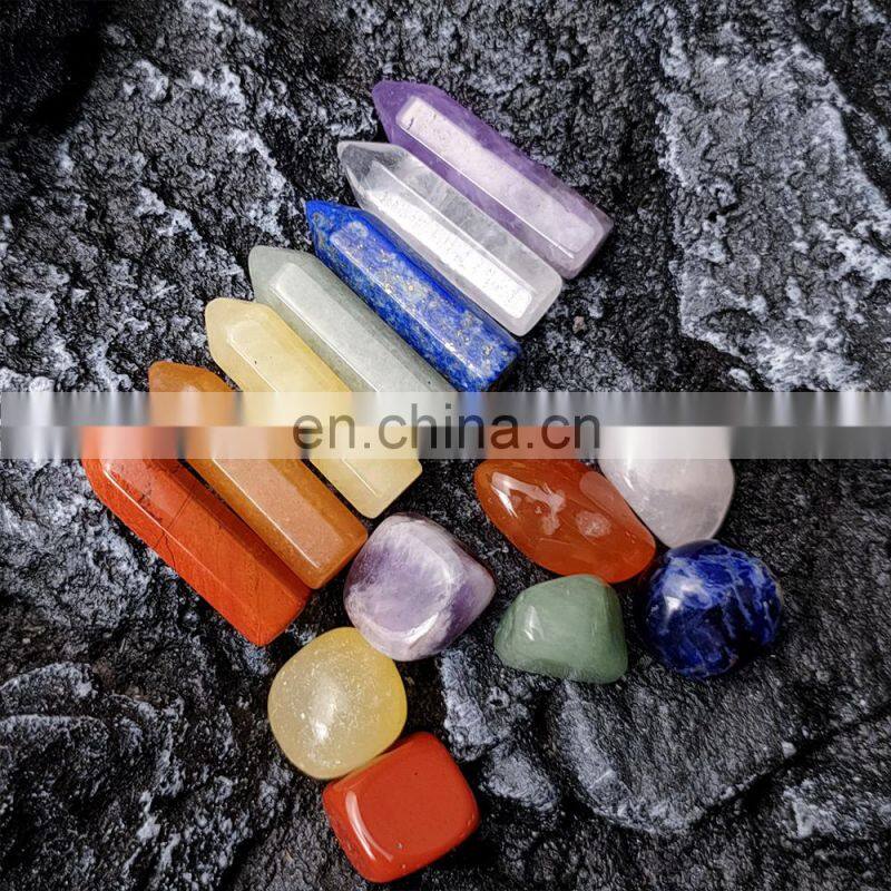 Other Promotional & Business Gifts Precious Meditation Methaphetamine Chakra High Quality Crystal Healing Stones Boxes Set