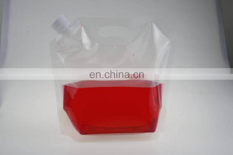 OEM servicebeverage detergent stand up doypack plastic clear spout pouch bag