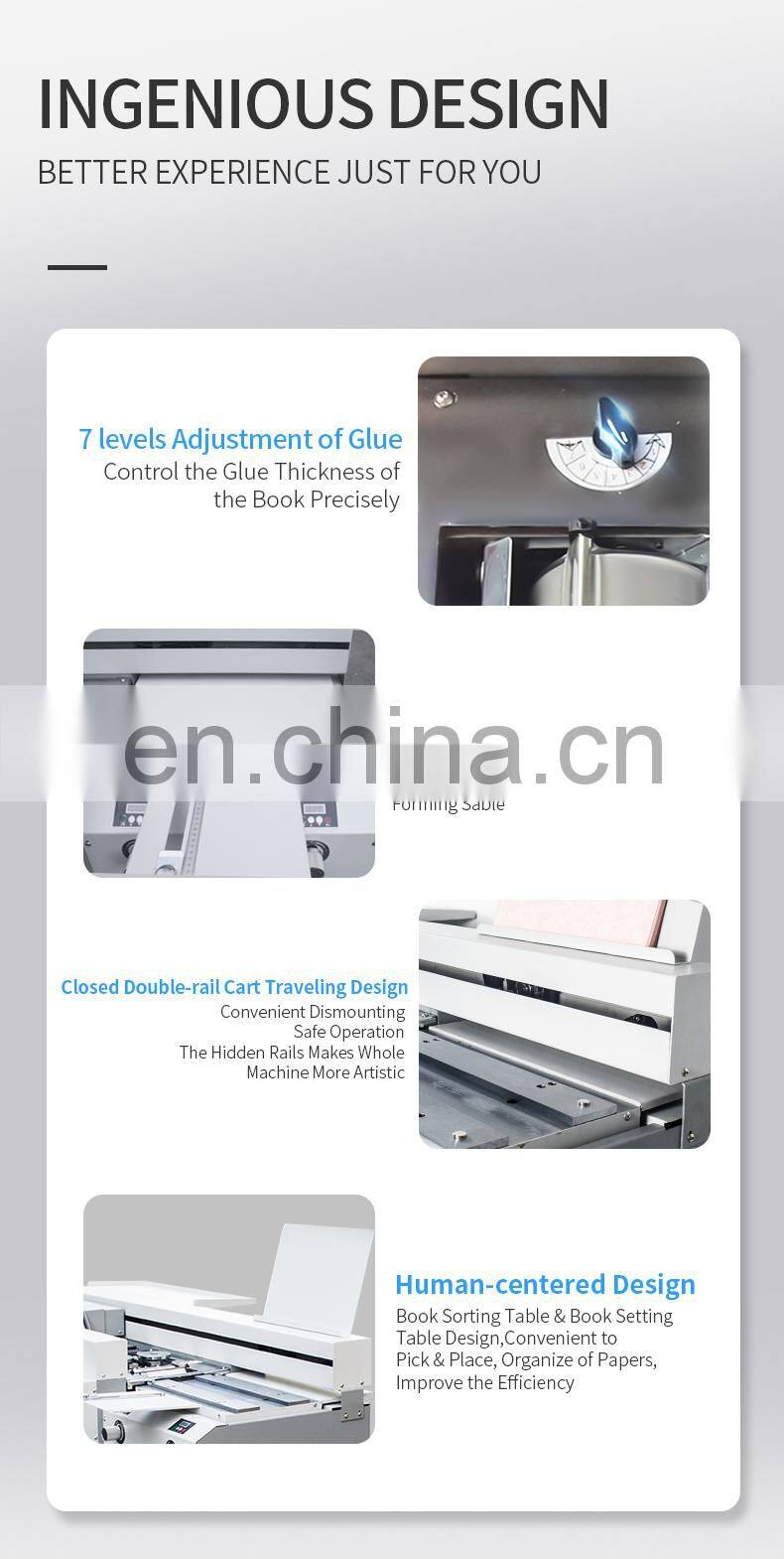 New Product 320Mm Dual-Mode Operation Hot Glue Firm Binding Perfect Binder Machine