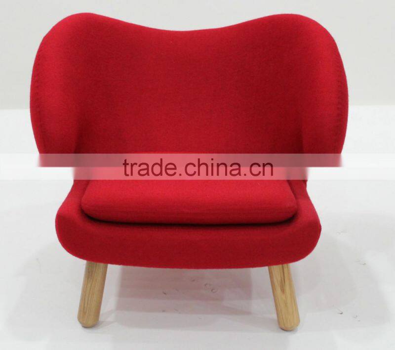 replica fiberglass material elegant grace cashmere Finn Juhl Pelican Chair with solid wood frame