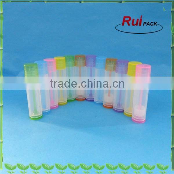 Color customerize round PP lip balm tube container,PP lipstick tube container