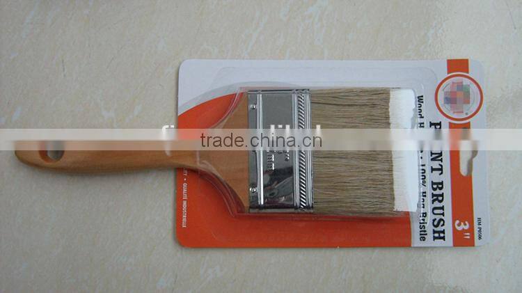 2" 2 1/2" 3" natural bristle brush hog paint brush wood handle
