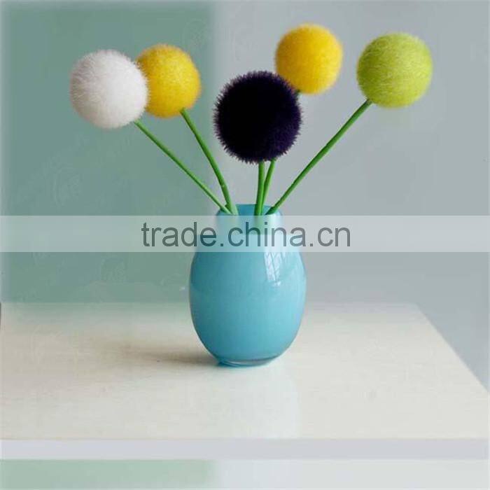 light sea blue mini egg shape glass vases small round
