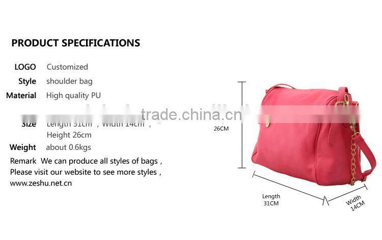 veryday free style women simple style pu leather shoulder bag drop shipping tote bag