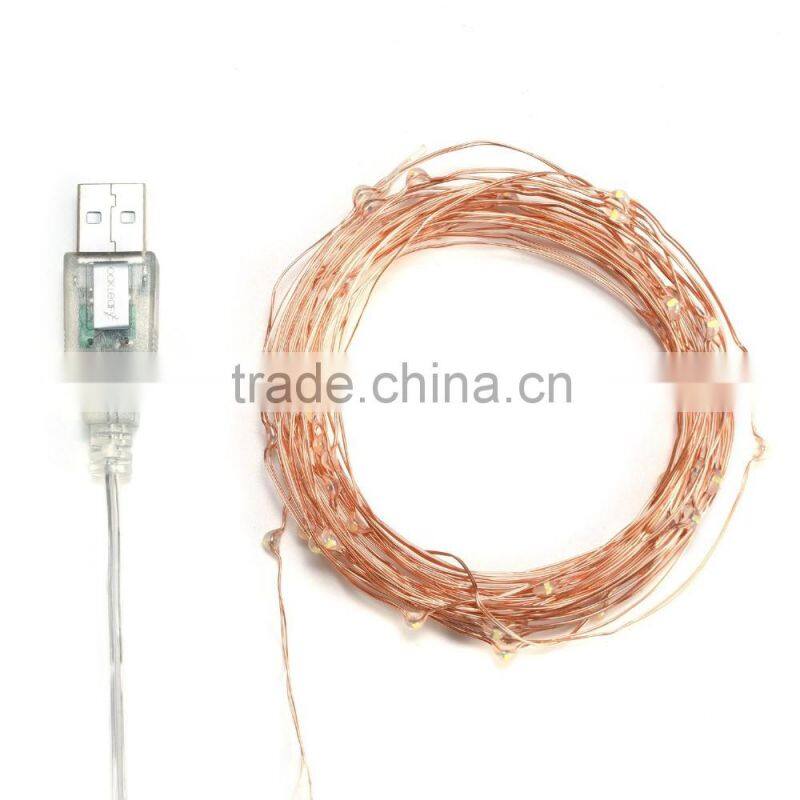 USB LED String Lights Starry Lights Copper Wire for Home Bedroom Party Wedding Decoration Trees