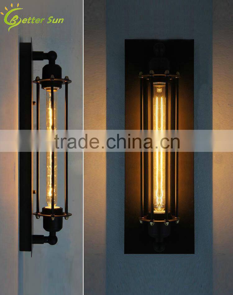 Gunmetal Grand Edison Caged Sconce Wall Lamp