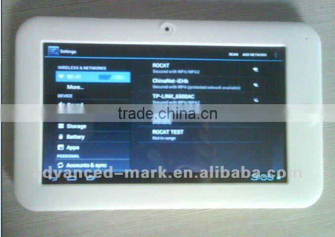 New 7 " Android 4.0 os , Cortex-A8 1.2 GHz , 512MB/4GB, 800*480 Pixels , 3000mAh Battery Tablet PC , Support USB 3G Dongle