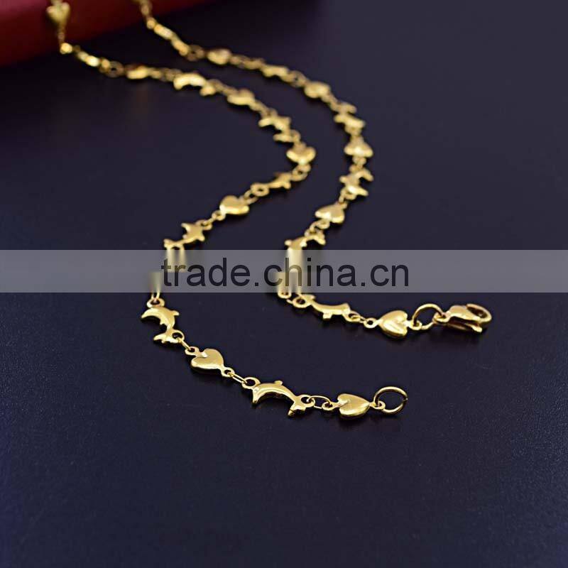 18k gold plated stainless steel jewellery female necklaces