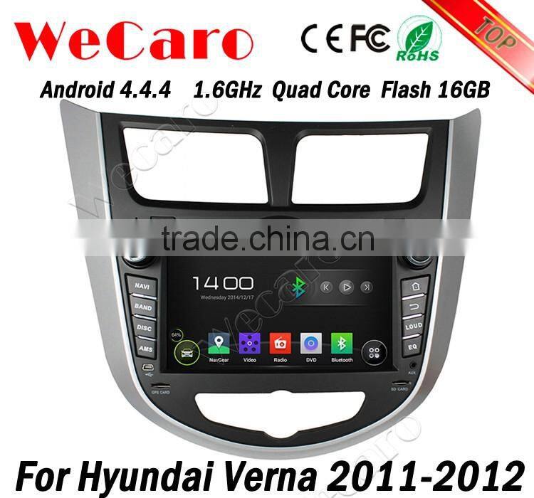 Wecaro WC-HU7202 Android 4.4.4 car multimedia system 2 din for hyundai accent multimedia system radio gps mirror link 2011-2014