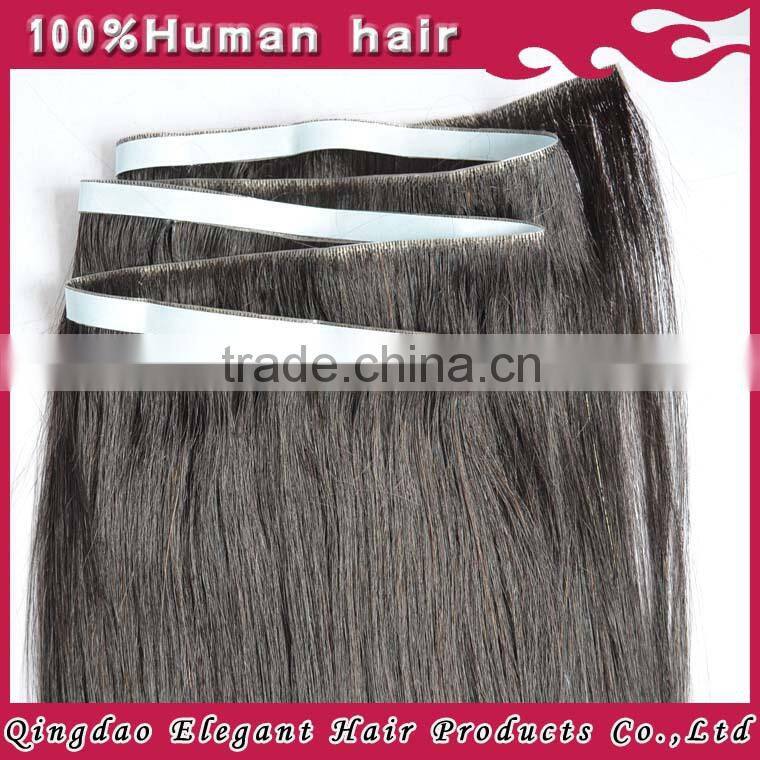Hot selling 14-26inch soft brazilian remy human hair pu skin weft hair extensions