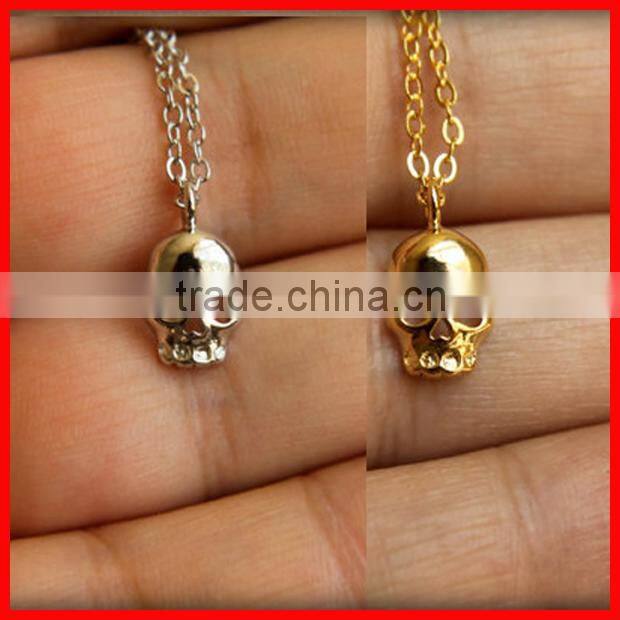 plain pure silver 925 sterling silver two layer long bar triangle silver necklace