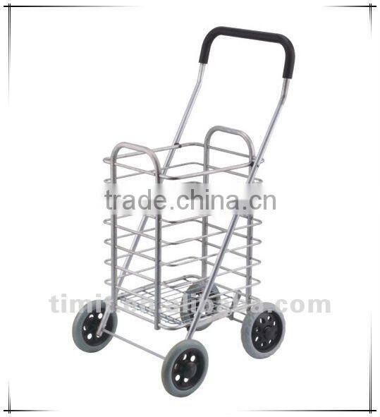Luxury Design Practical Aluminum Foldable Shopping Trolley Cart
