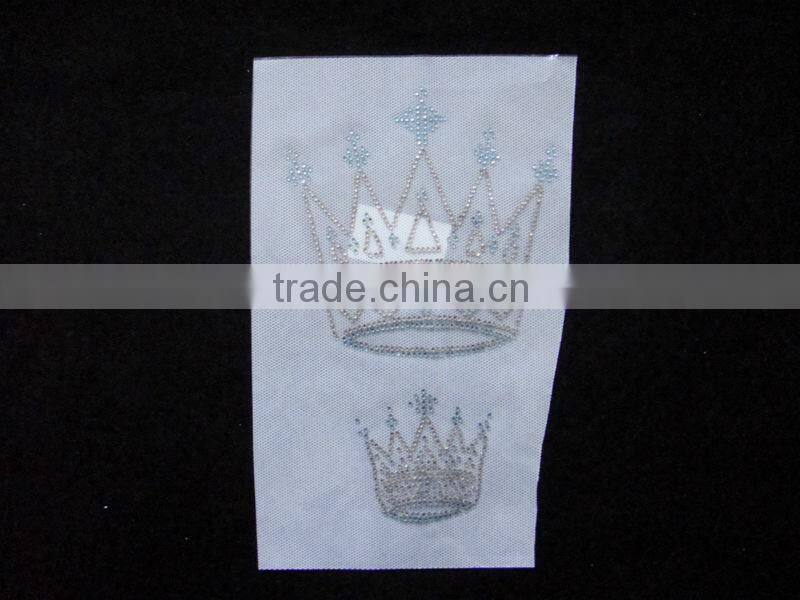 New arrival latest design Fashion royal hot fix rhinestone motif for garment