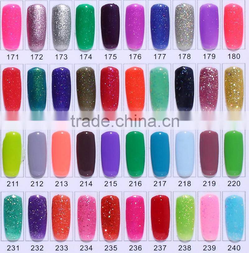 238 colors gel nail lamp kit nail flocking powder nail fashion 24 nail polish