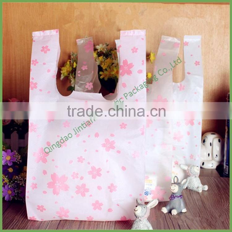 Custom Printed Best Price High Quality Square Bottom Vest Style Plastic Carrier Bag for Garmen
