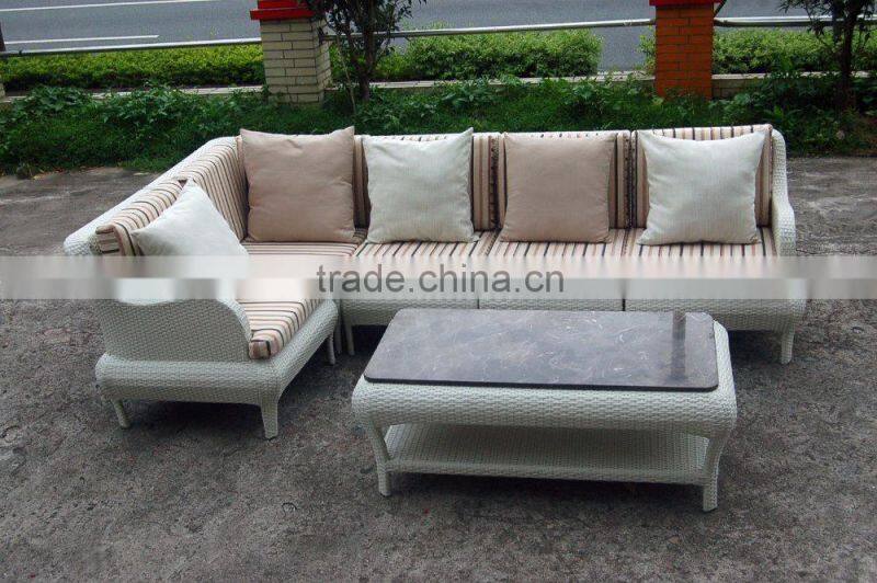 L Shaped Sectional Garden Sofa Set