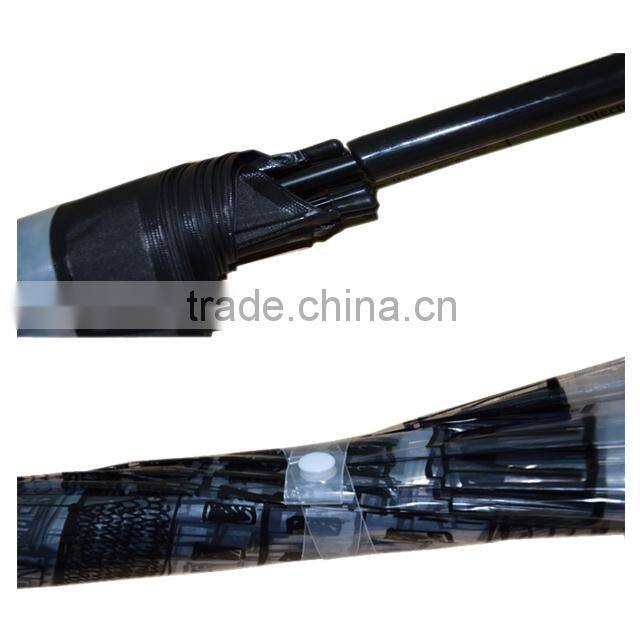Hot sale pvc folding England building transparent umbrella