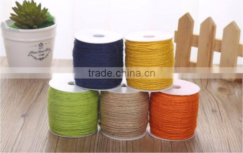 Customized Jute Burlap colourful fancy simple gift wrapping DIY decoration burlap roll