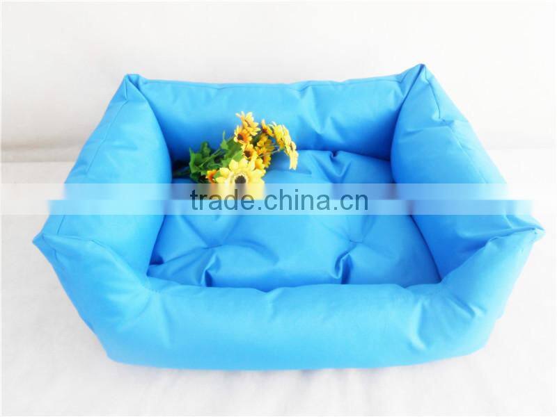 Square Shaped Pet Nylon Fabric Dog Bed with wholesale price, Red and Blue