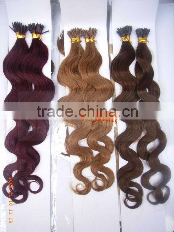double drawn european virgin hair keratin prebonded hair i tip