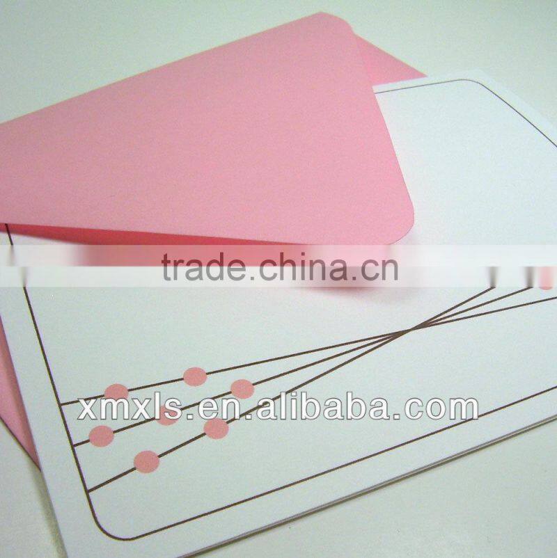 Custom Printed Greeting Paper Cards with Pocklets /Gift Paper Envolope Cards