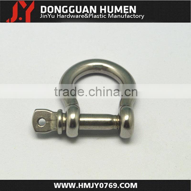 Flat head screw bow shackles stainless steel shackle clips with high quality