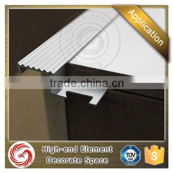 Heavy duty bullnose aluminum anti slip stair nosing strip