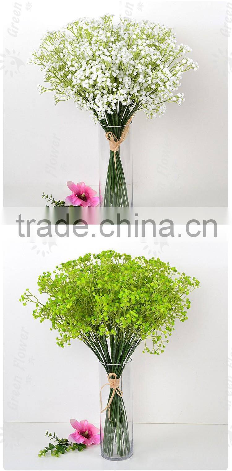 2016 Wholesale PU Latex Artificial Flowers Rose Real Touch Babys breath fake flower