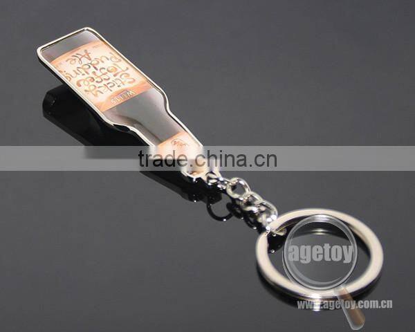 Promotional Customized Metal Beer Bottle Shape Opener Keychain