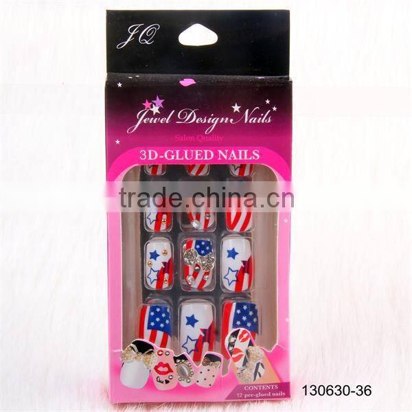 2016 newest hot selling Jewelry nail art tips, 3D nail, ABS false nail tips