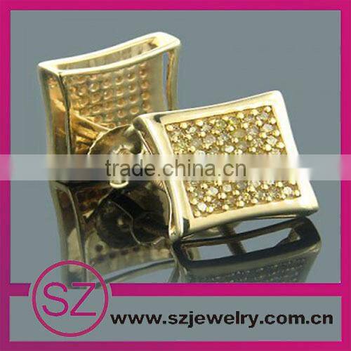 EN0064 wholesale fashion jewelry zircon micro paved heart earings alibaba china