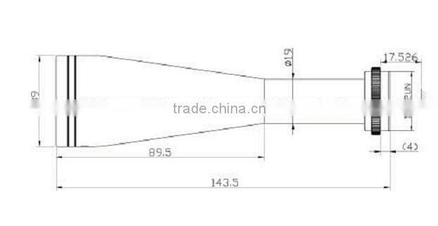 2/3" Format C-mount 0.3x Magnifying WD 65mm Telecentric Lens