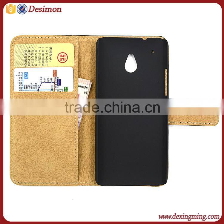 OEM Flip real Leather cell phone case for htc m4