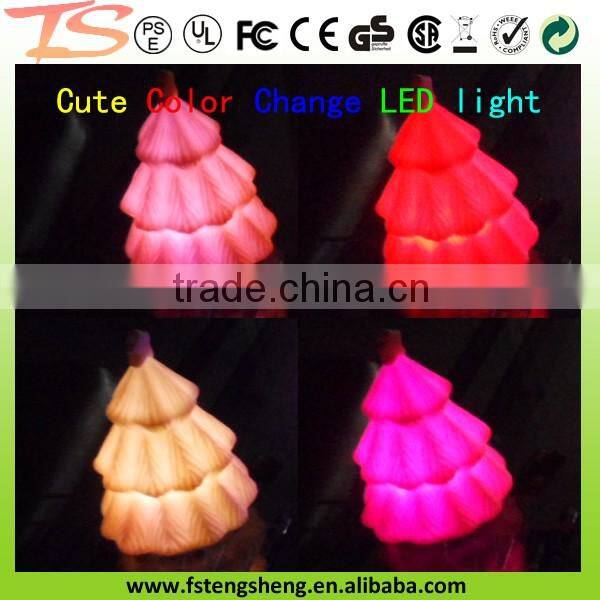 plastic color Changing LED Christmas Tree decor Lamp Night Light