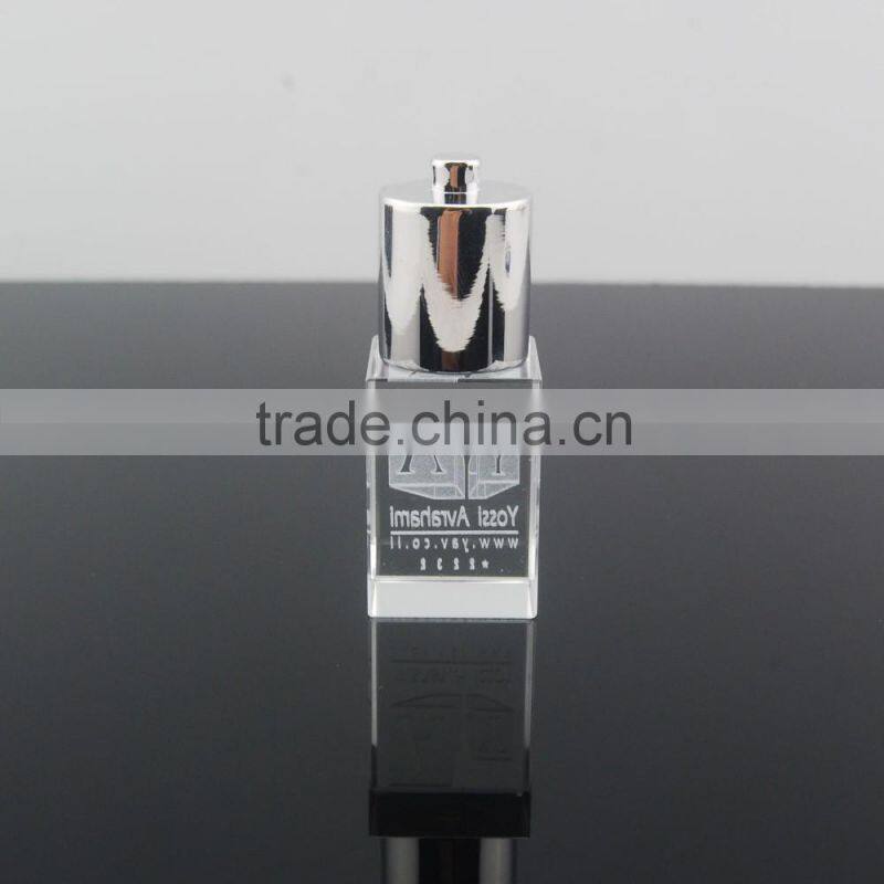 3D Laser Engraved Logo Usb Flash Drive Usb 2.0 Flash Drive Memory Stick Crystal Pen Drive