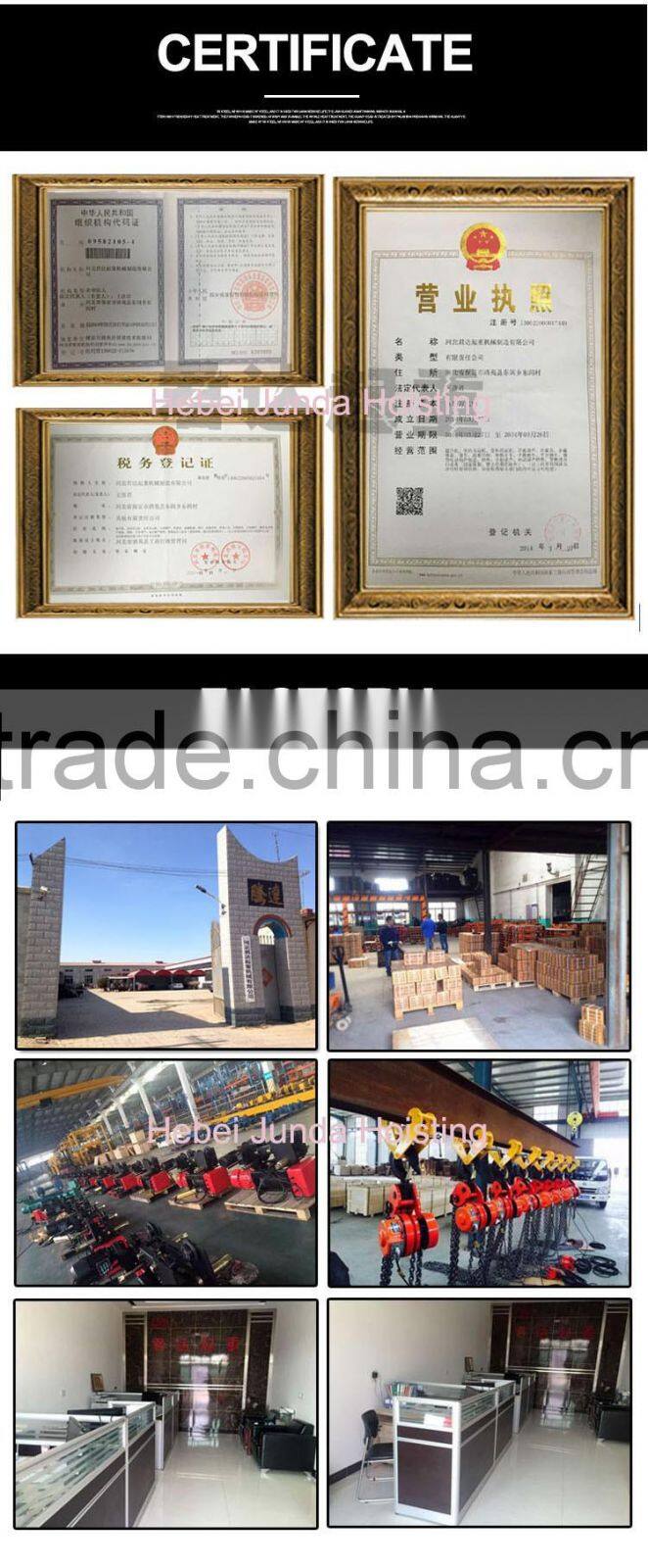 factory price electric chain hoist with chain bag 380V/3phase DHK Series 3M 1TON 2TON 3TON 5TON 10TON electric chain hoist