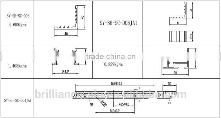 6063-T5 Customized Aluminum Extrusion Solar Panel Frame