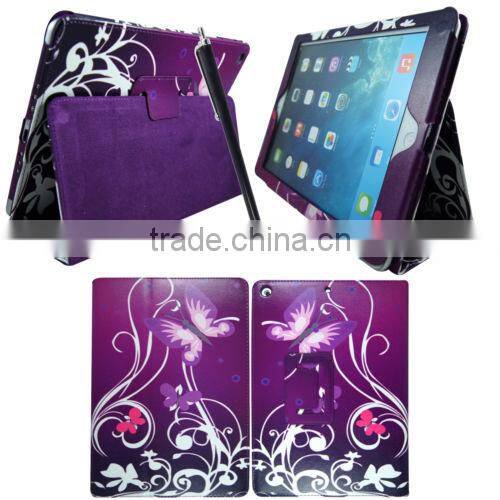 For New Apple iPad Air iPad 5 2013 Printed Premium PU Leather Flip Case Cove