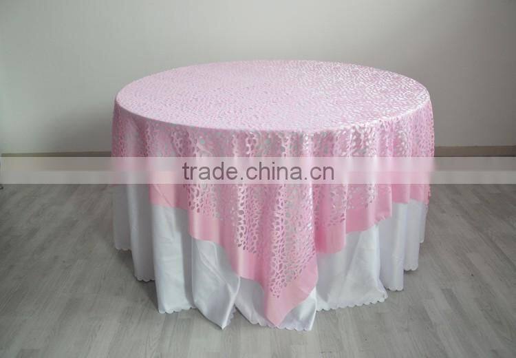 Fancy blush laser cut felt wedding chair cap covers